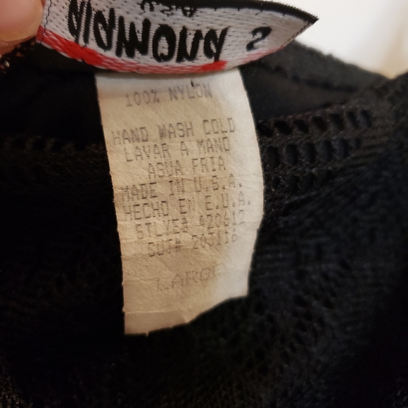 Black lace fringe elastic/strethy mini dress - Picture 5 of 7